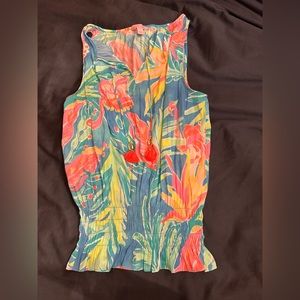 Beautiful Lilly Pulitzer XS tank with shell hardware and tassels